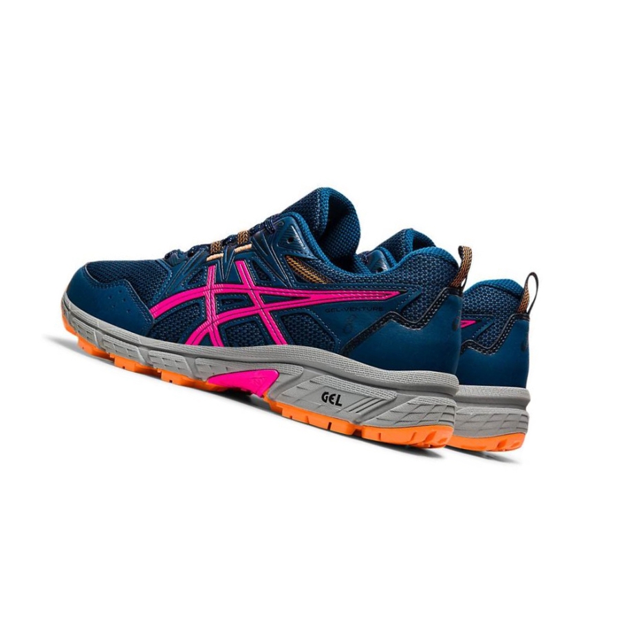 Navy Women's Asics GEL-VENTURE 8 Trail Running Shoes | US32816HL