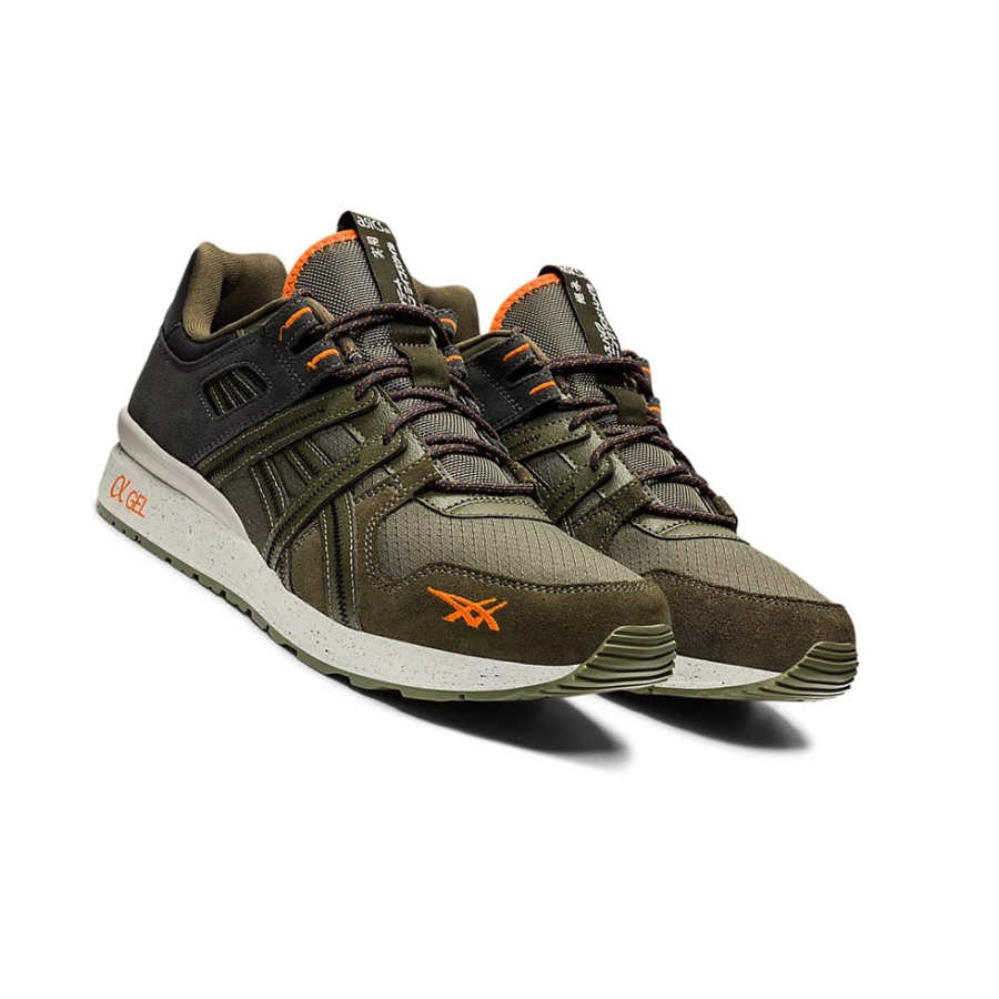 Olive Canvas / Habanero Men's Asics GT-II RE Sneakers | US97531EG