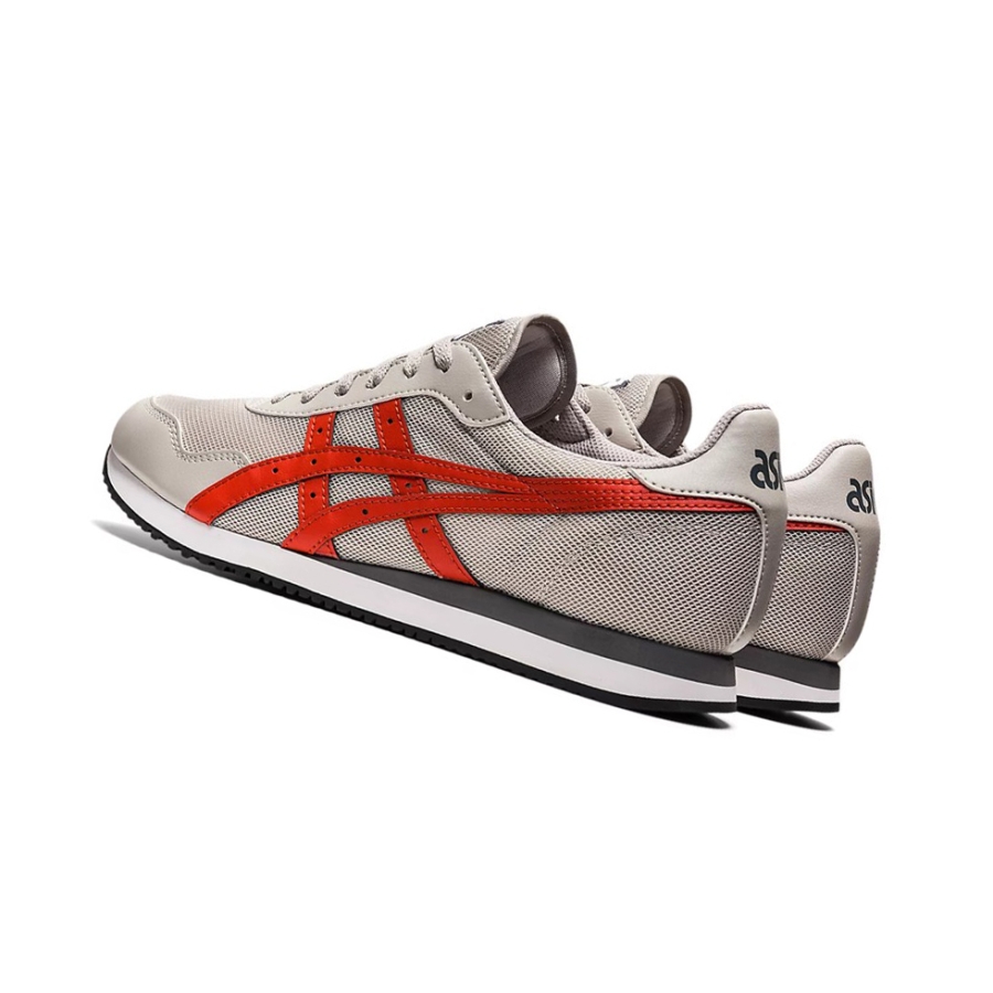 Oyster Grey / Red Clay Men's Asics TIGER RUNNER Sneakers | US52176RB