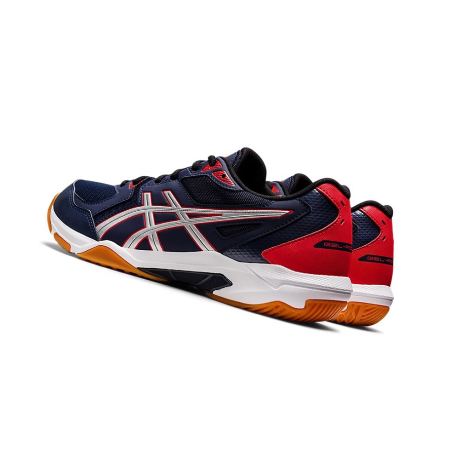 Peacoat / Pure Silver Men's Asics GEL-ROCKET 10 (2E) Volleyball Shoes | US87602UO