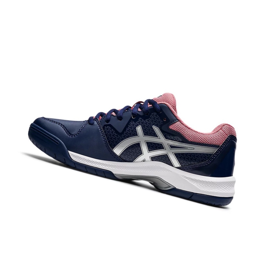 Peacoat / Pure Silver Women's Asics GEL-DEDICATE 7 Tennis Shoes | US51643PB