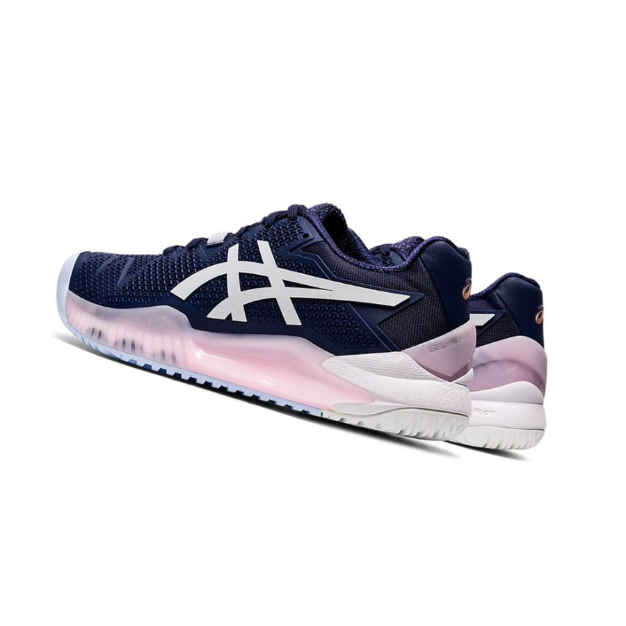 Peacoat / White Women's Asics GEL-RESOLUTION 8 Tennis Shoes | US47213WY