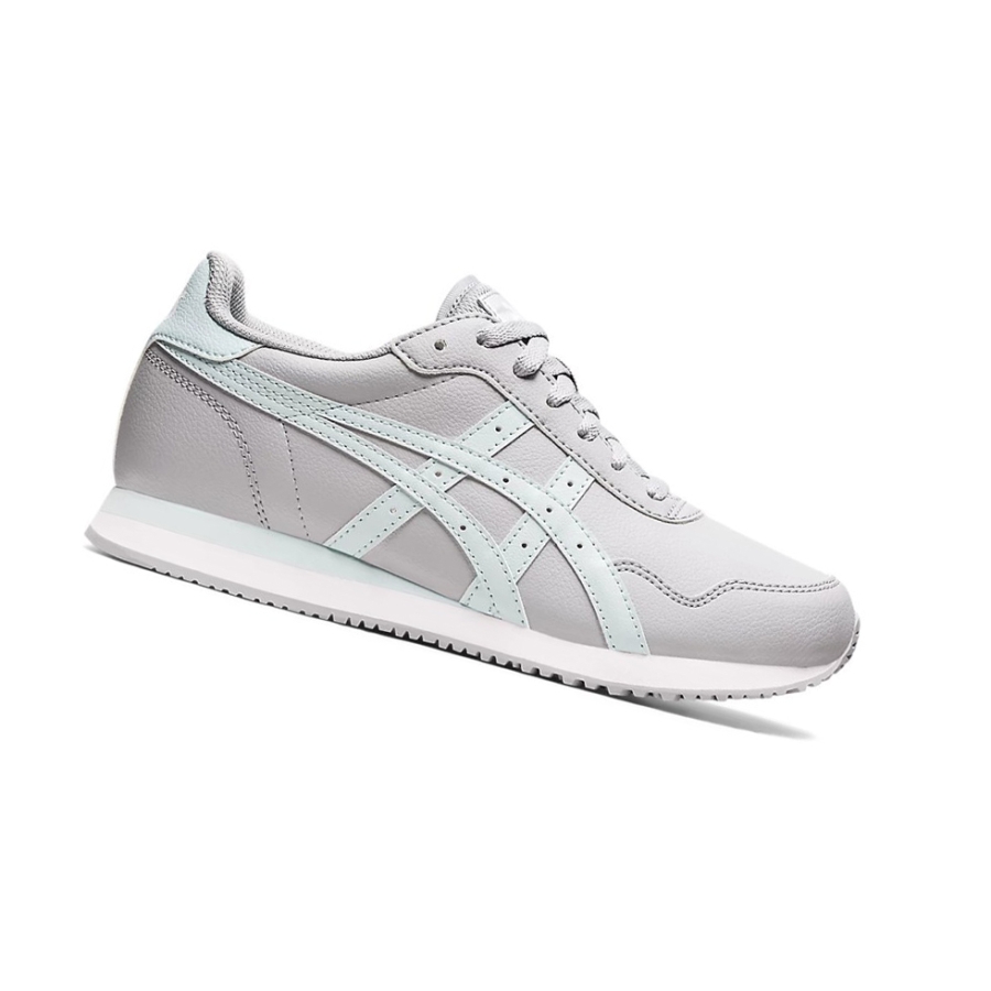 Piedmont Grey / Aqua Angel Women\'s Asics TIGER RUNNER Sneakers | US89216QJ