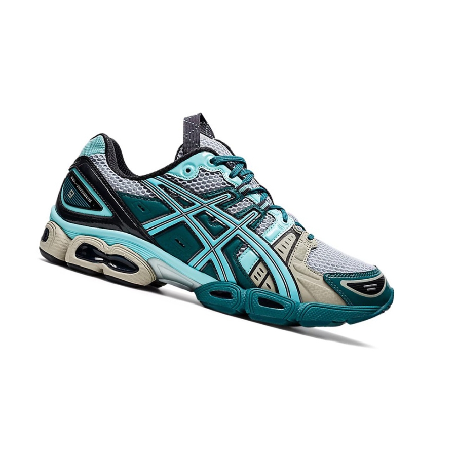 Piedmont Grey / Aruba Blue Women\'s Asics UB3-S GEL-NIMBUS 9 Sneakers | US36048MK