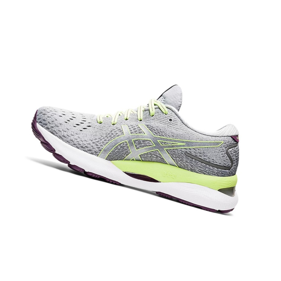 Piedmont Grey / Lime Green Women's Asics GEL-NIMBUS 24 Running Shoes | US05946QP