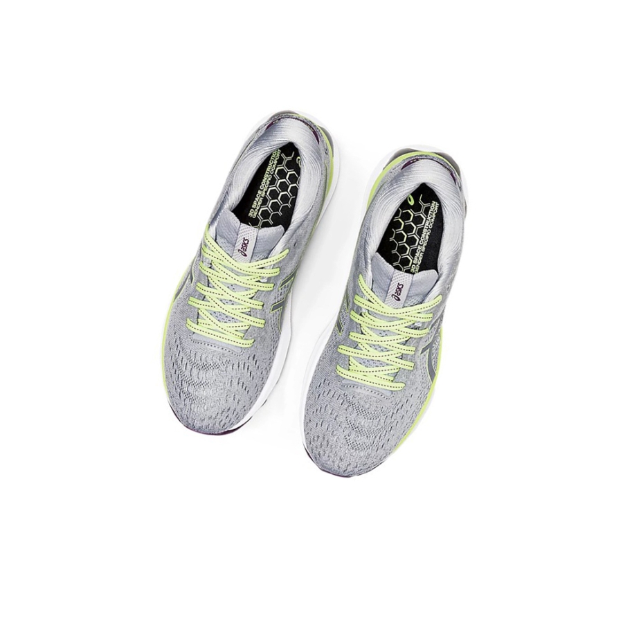 Piedmont Grey / Lime Green Women's Asics GEL-NIMBUS 24 (D) Running Shoes | US45092UD