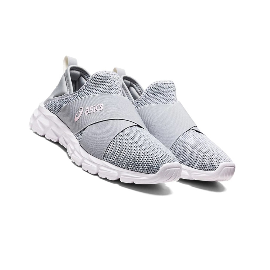 Piedmont Grey / Pink Salt Women's Asics QUANTUM LYTE SLIP-ON Sneakers | US12863RM