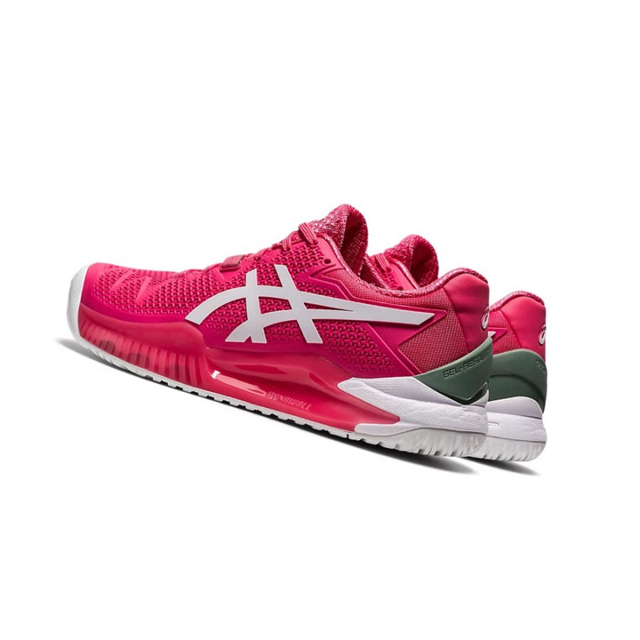 Pink Cameo / White Women's Asics GEL-RESOLUTION 8 Tennis Shoes | US58976BU