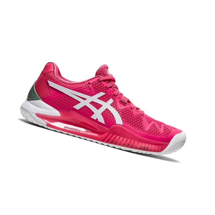 Pink Cameo / White Women\'s Asics GEL-RESOLUTION 8 Tennis Shoes | US58976BU