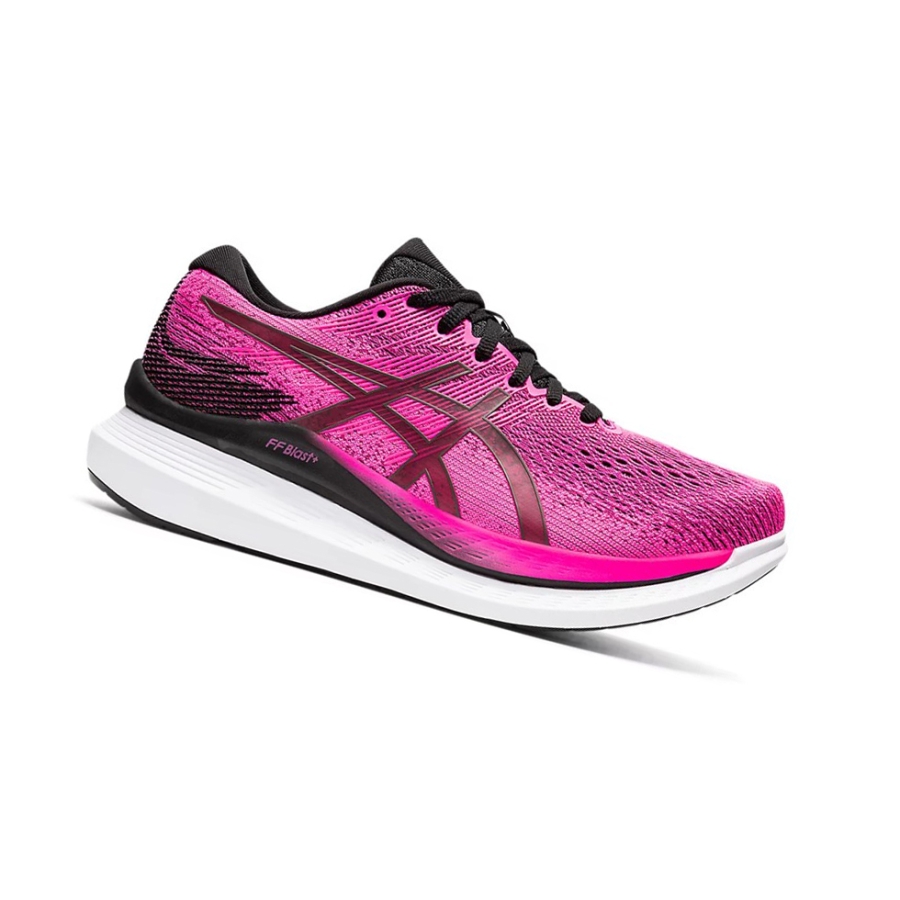 Pink Glo / Black Women\'s Asics GlideRide 3 Running Shoes | US03145OZ