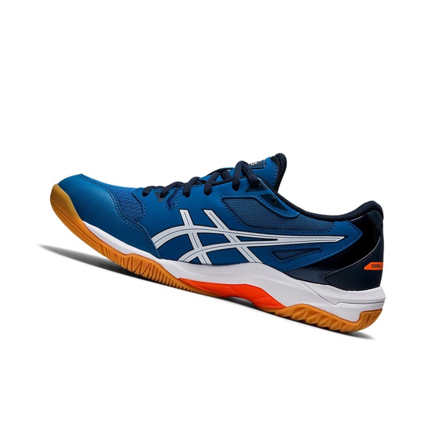 Reborn Blue / White Men's Asics GEL-ROCKET 10 Volleyball Shoes | US07689ES