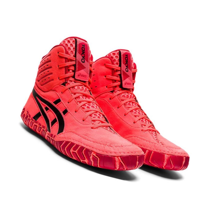 Red Men's Asics AGGRESSOR 4 Tokyo Wrestling Shoes | US12579DM