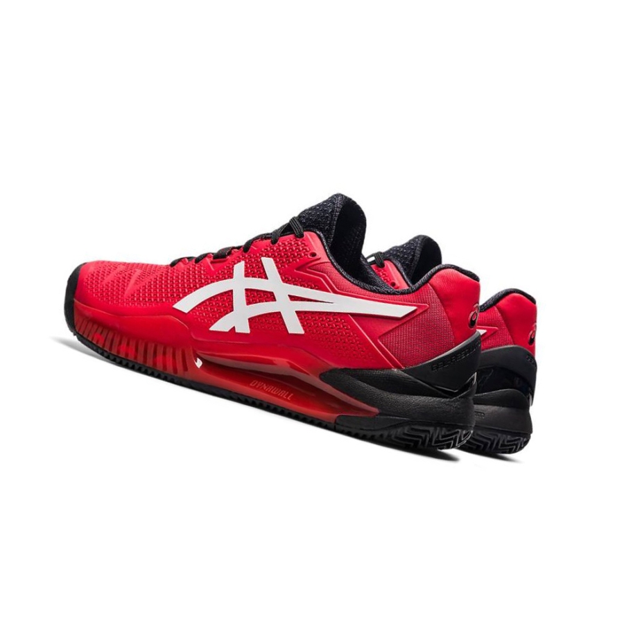 Red Men's Asics GEL-RESOLUTION 8 CLAY Tennis Shoes | US68590US