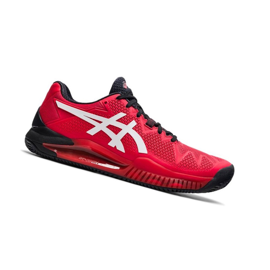 Red Men\'s Asics GEL-RESOLUTION 8 CLAY Tennis Shoes | US68590US