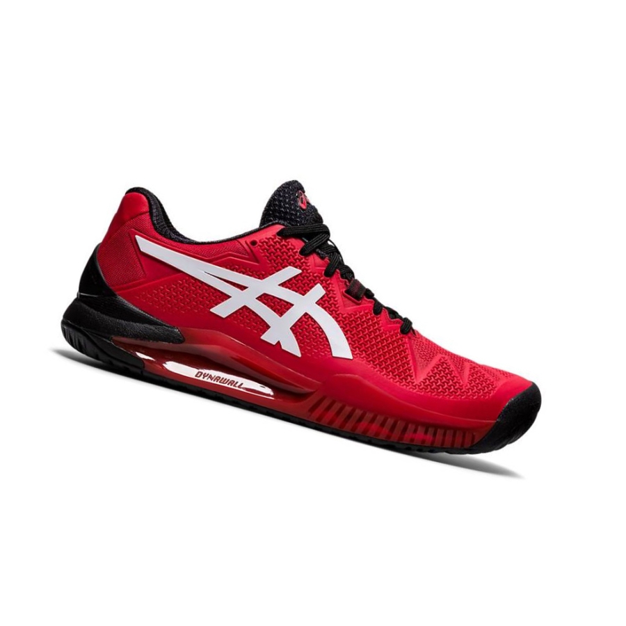 Red Men\'s Asics GEL-RESOLUTION 8 Tennis Shoes | US87495DT