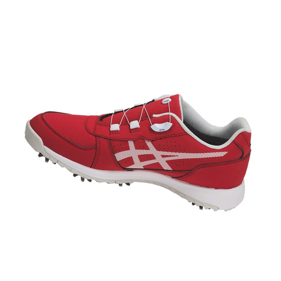 Red / White Men's Asics GEL-PRESHOT BOA Golf Shoes | US28543BL