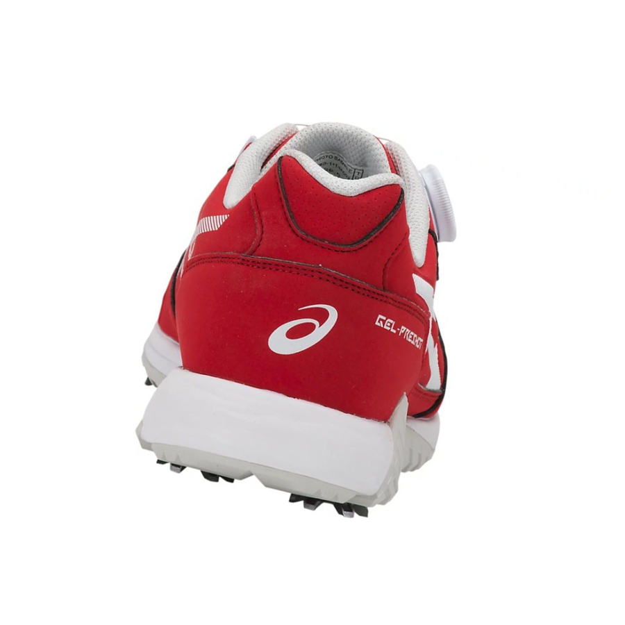 Red / White Men's Asics GEL-PRESHOT BOA Golf Shoes | US28543BL