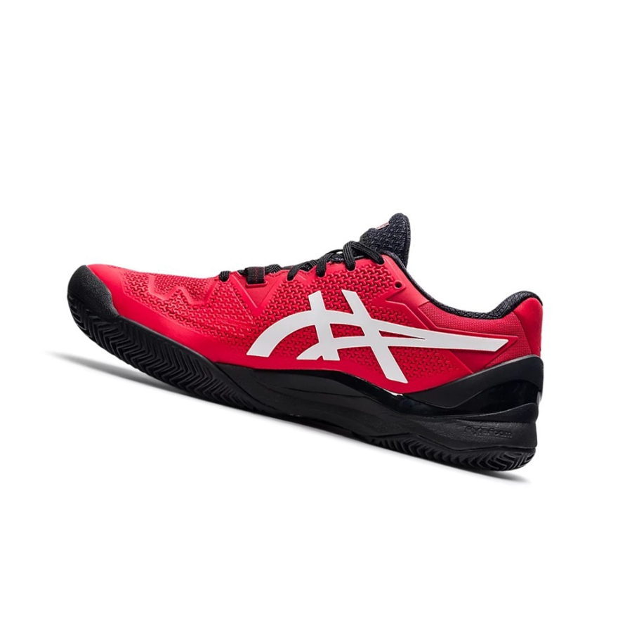 Red / White Men's Asics GEL-RESOLUTION 8 CLAY Tennis Shoes | US57413IV