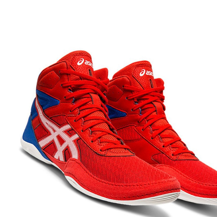 Red / White Men's Asics MATFLEX 6 Wrestling Shoes | US56129LW