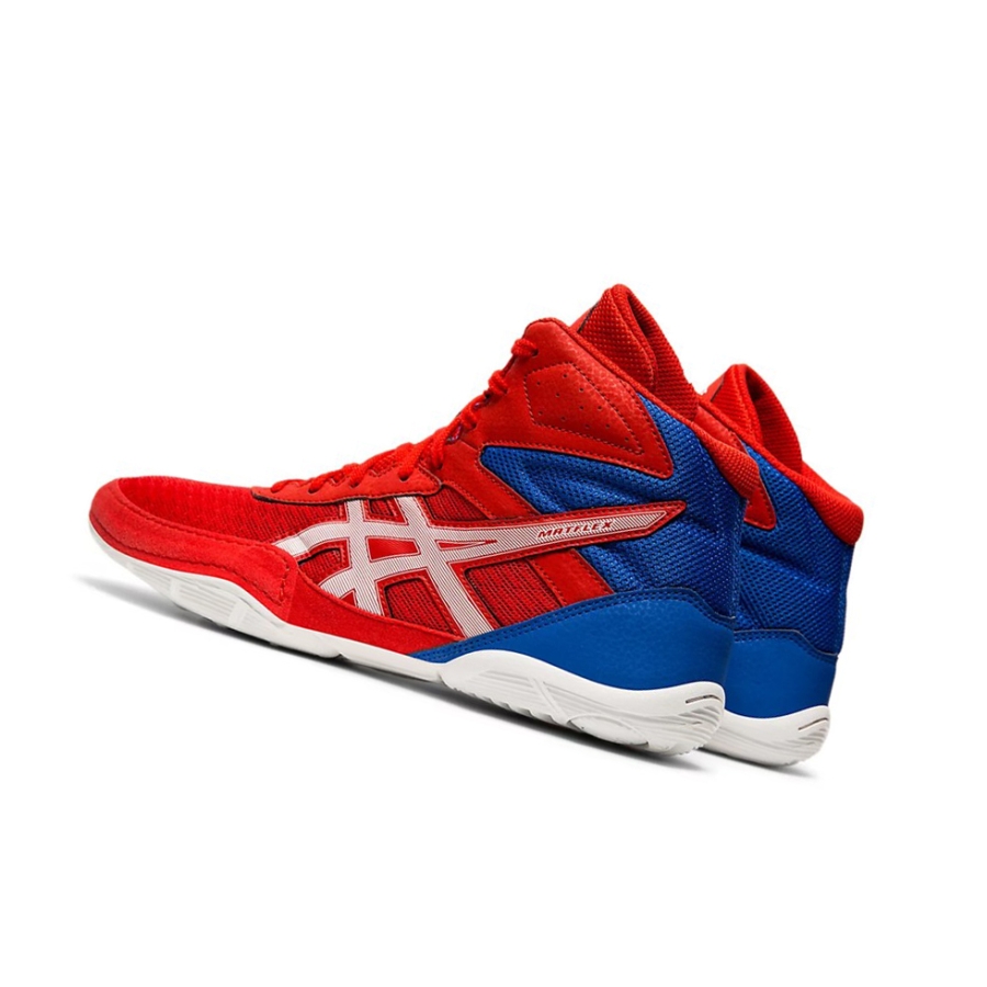 Red / White Men's Asics MATFLEX 6 Wrestling Shoes | US56129LW