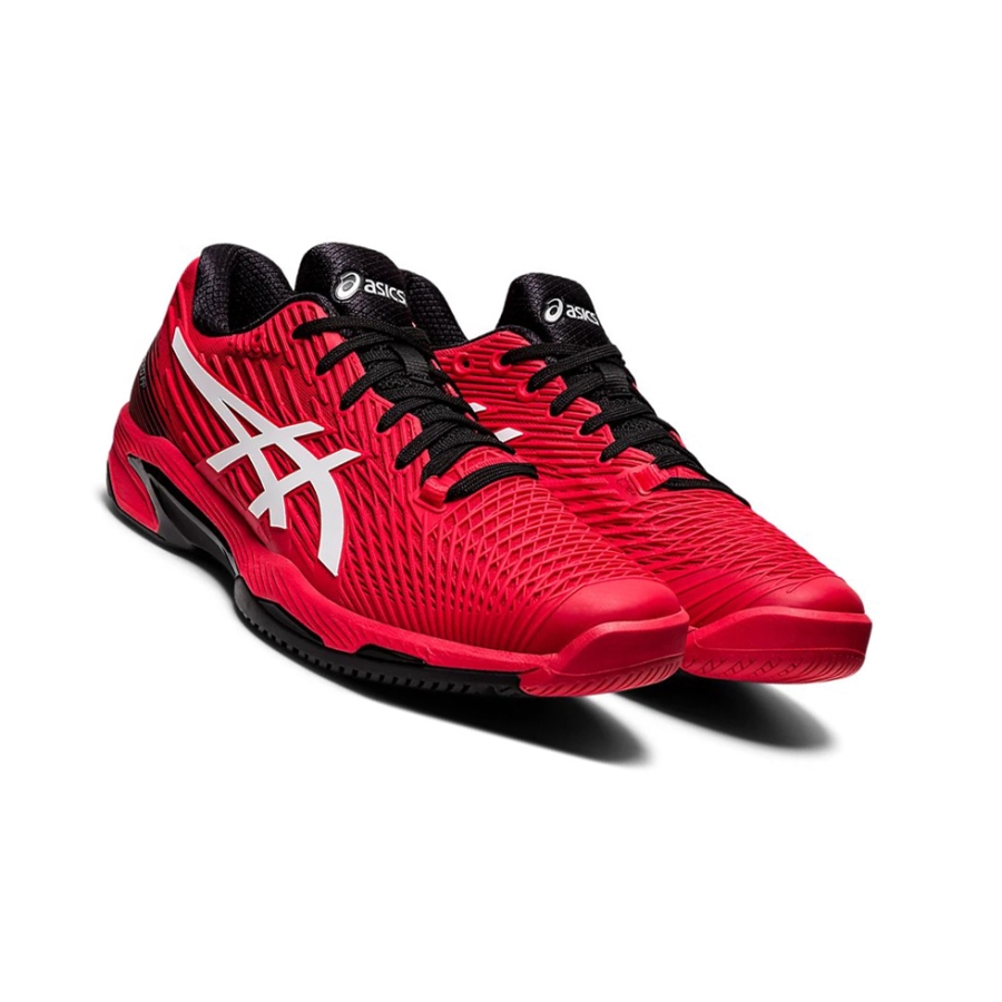 Red / White Men's Asics SOLUTION SPEED FF 2 Tennis Shoes | US96105HS