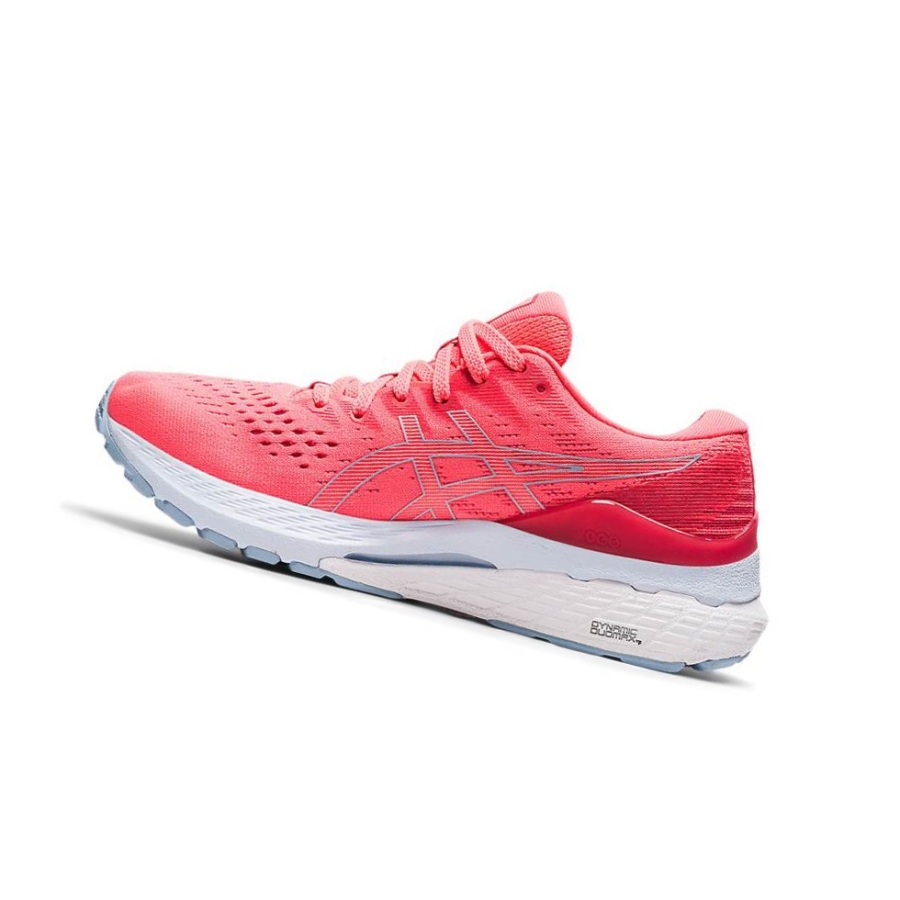 Red Women's Asics GEL-KAYANO 28 Wide Running Shoes | US57690YW