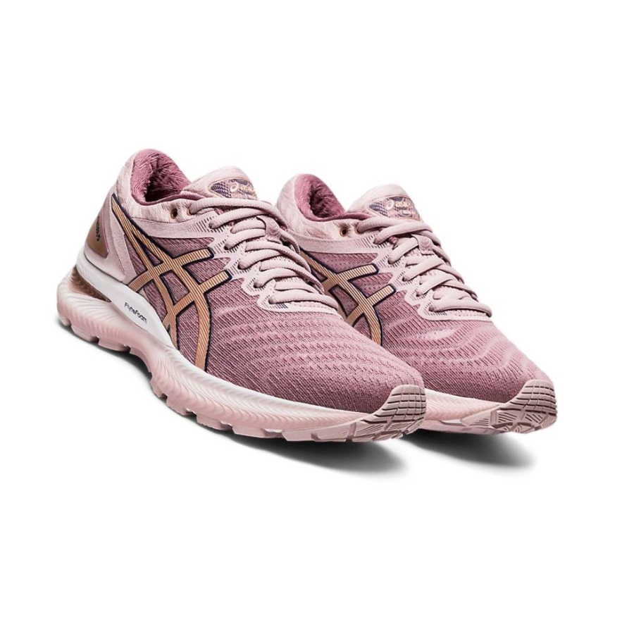 Rose Women's Asics GEL-NIMBUS 22 Running Shoes | US31284QJ