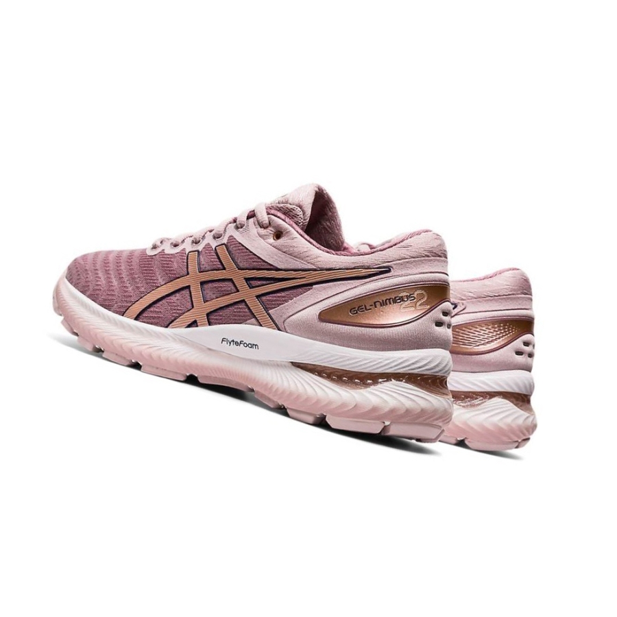 Rose Women's Asics GEL-NIMBUS 22 Running Shoes | US31284QJ