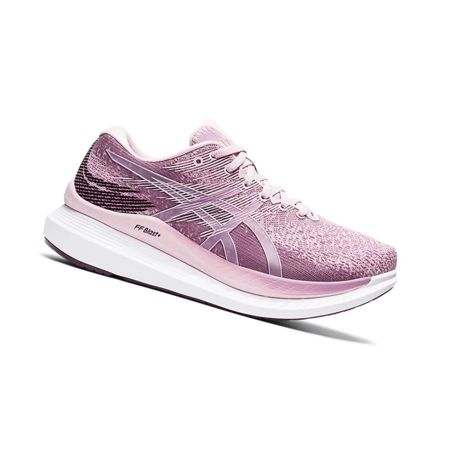 Rosequartz / Deep Plum Women\'s Asics GlideRide 3 Running Shoes | US80146ZA