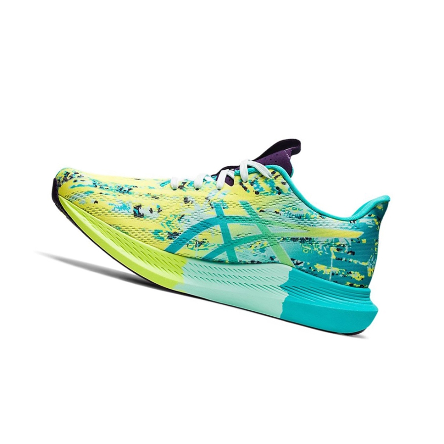 Safety Yellow / Soothing Sea Women's Asics NOOSA TRI 14 Running Shoes | US98451SV