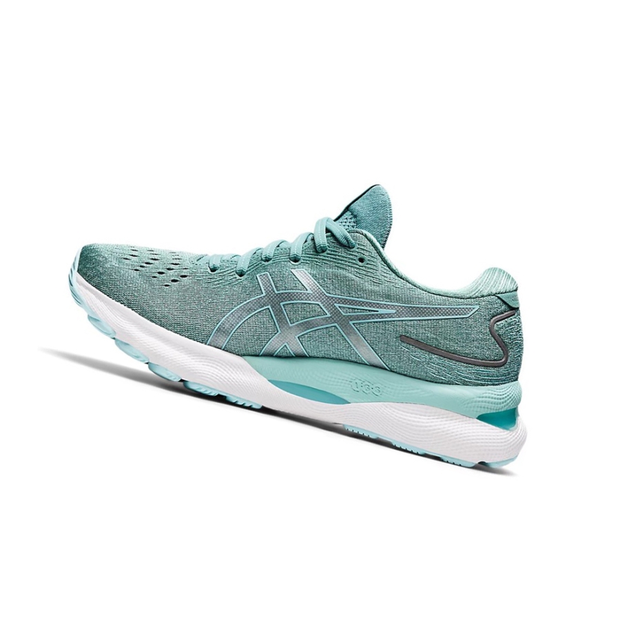 Sage / Clear Blue Women's Asics GEL-NIMBUS 24 (D) Running Shoes | US93780VQ