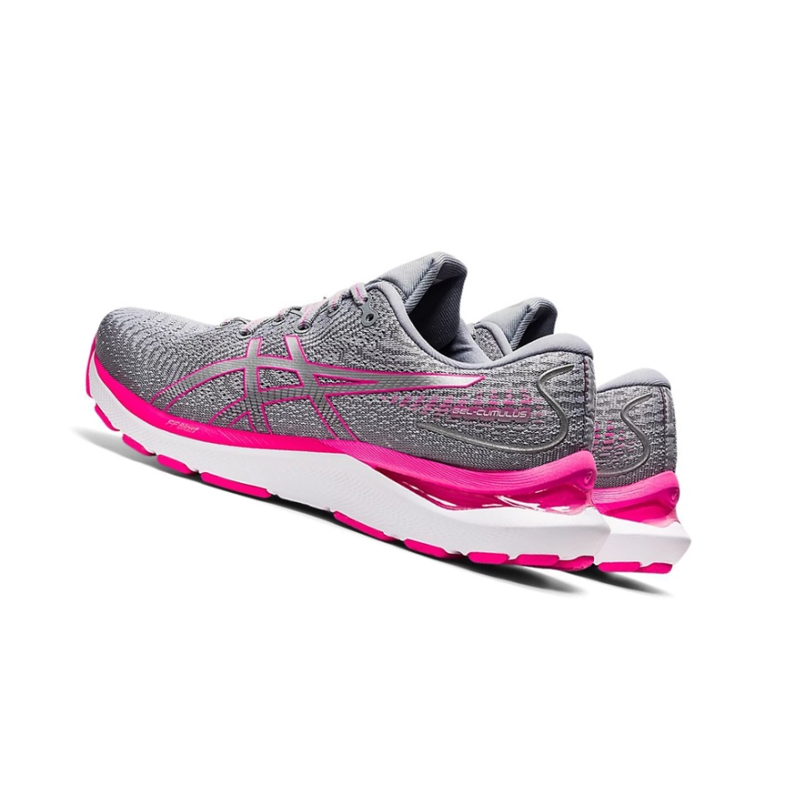 Sheet Rock / Pink Glo Women's Asics GEL-CUMULUS 24 (D) Running Shoes | US17259YZ