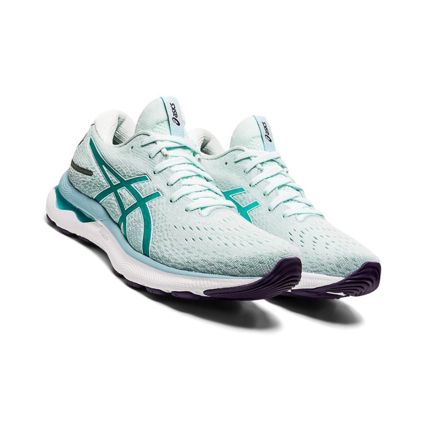 Soothing Sea / Sea Glass Women's Asics GEL-NIMBUS 24 (D) Running Shoes | US65301RU