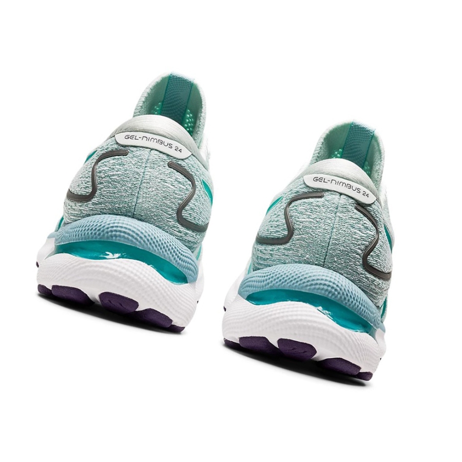 Soothing Sea / Sea Glass Women's Asics GEL-NIMBUS 24 (D) Running Shoes | US65301RU