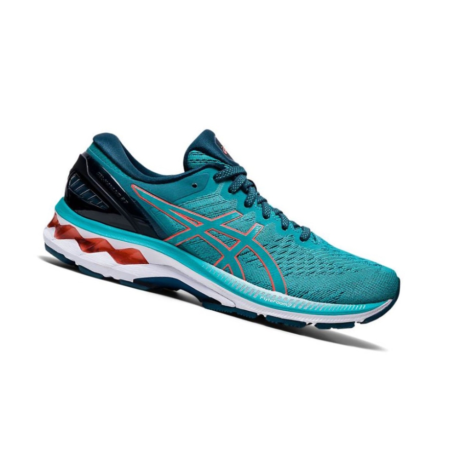 Turquoise Women\'s Asics GEL-KAYANO 27 Running Shoes | US08349XI