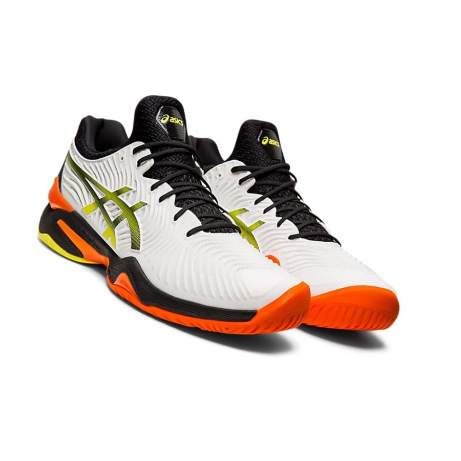 White / Black Men's Asics COURT FF 2 Tennis Shoes | US58103LZ