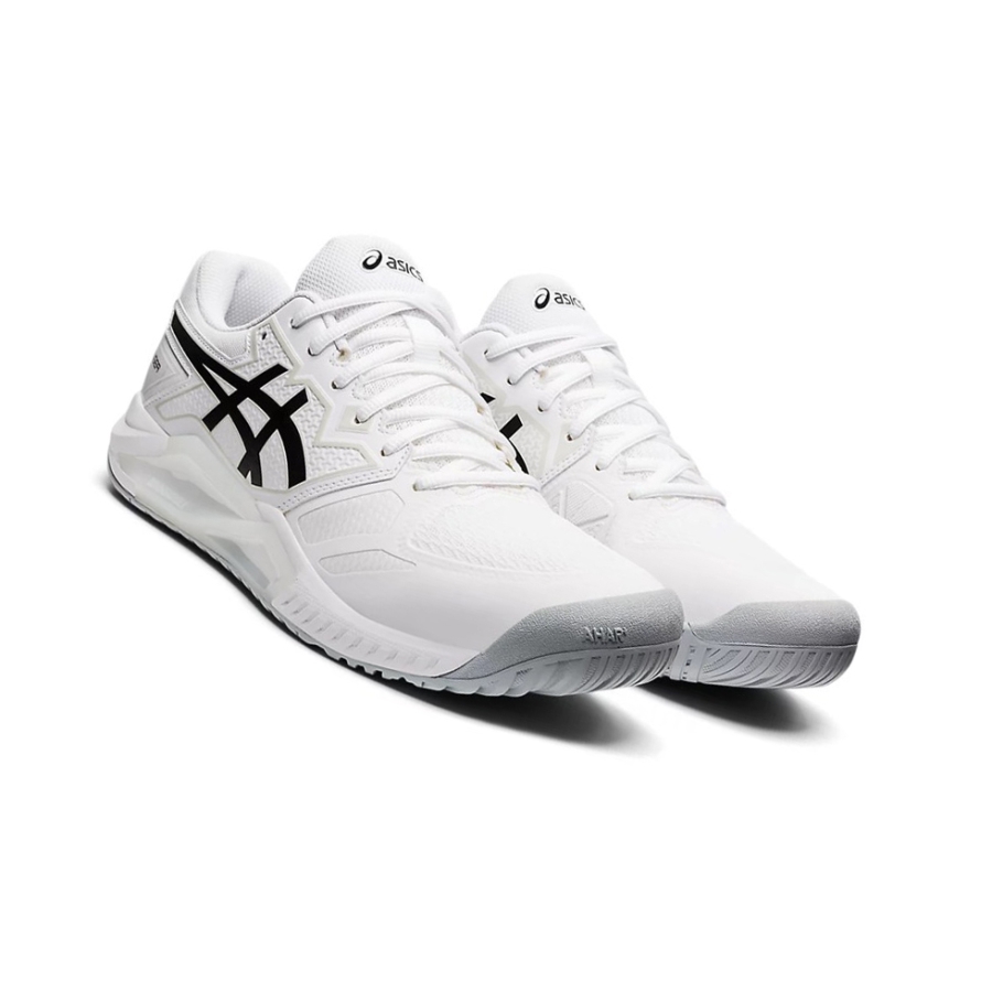 White / Black Men's Asics GEL-CHALLENGER 13 Tennis Shoes | US56831YQ