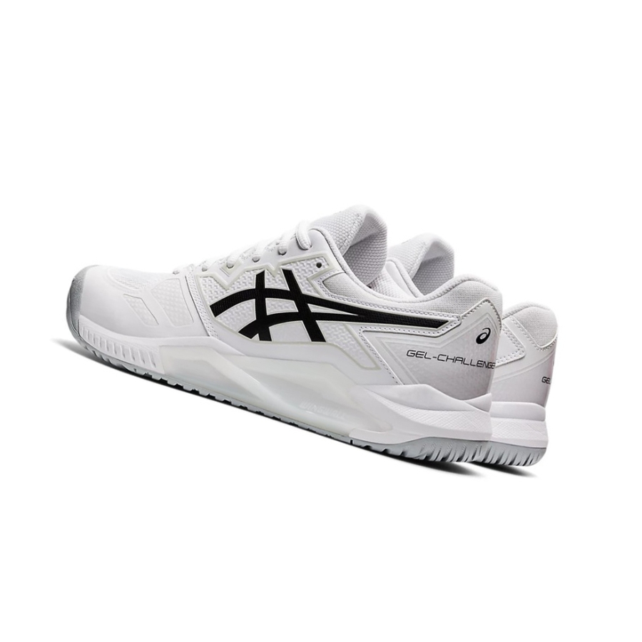 White / Black Men's Asics GEL-CHALLENGER 13 Tennis Shoes | US56831YQ