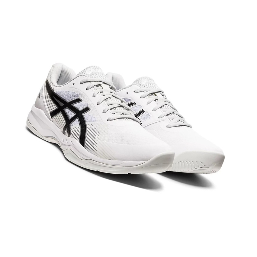 White / Black Men's Asics GEL-GAME 8 Tennis Shoes | US17824FL