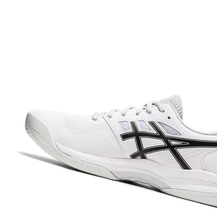 White / Black Men's Asics GEL-GAME 8 Tennis Shoes | US17824FL