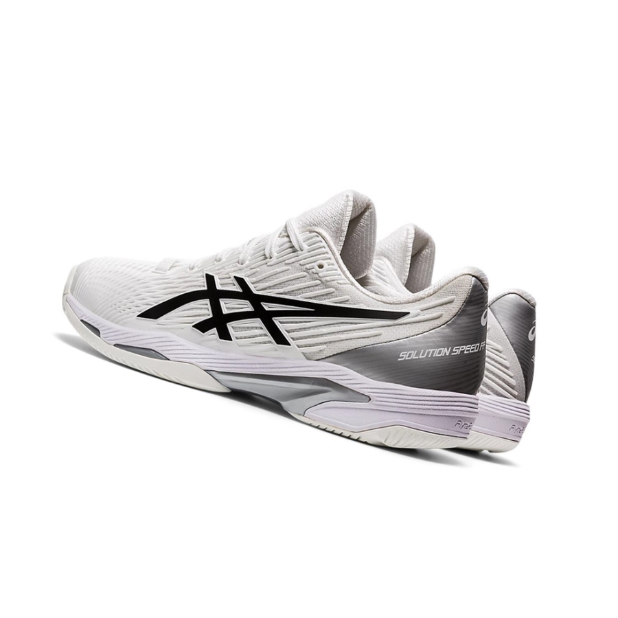 White / Black Men's Asics SOLUTION SPEED FF 2 Tennis Shoes | US97340UO