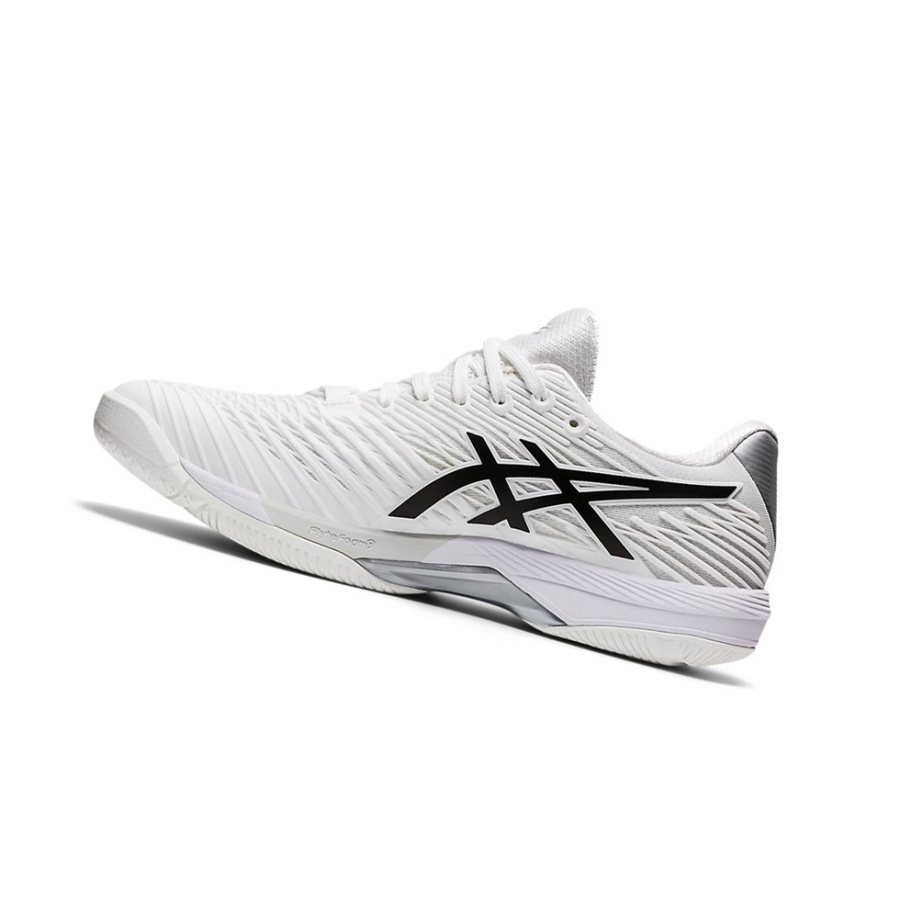 White / Black Men's Asics SOLUTION SPEED FF 2 Tennis Shoes | US97340UO