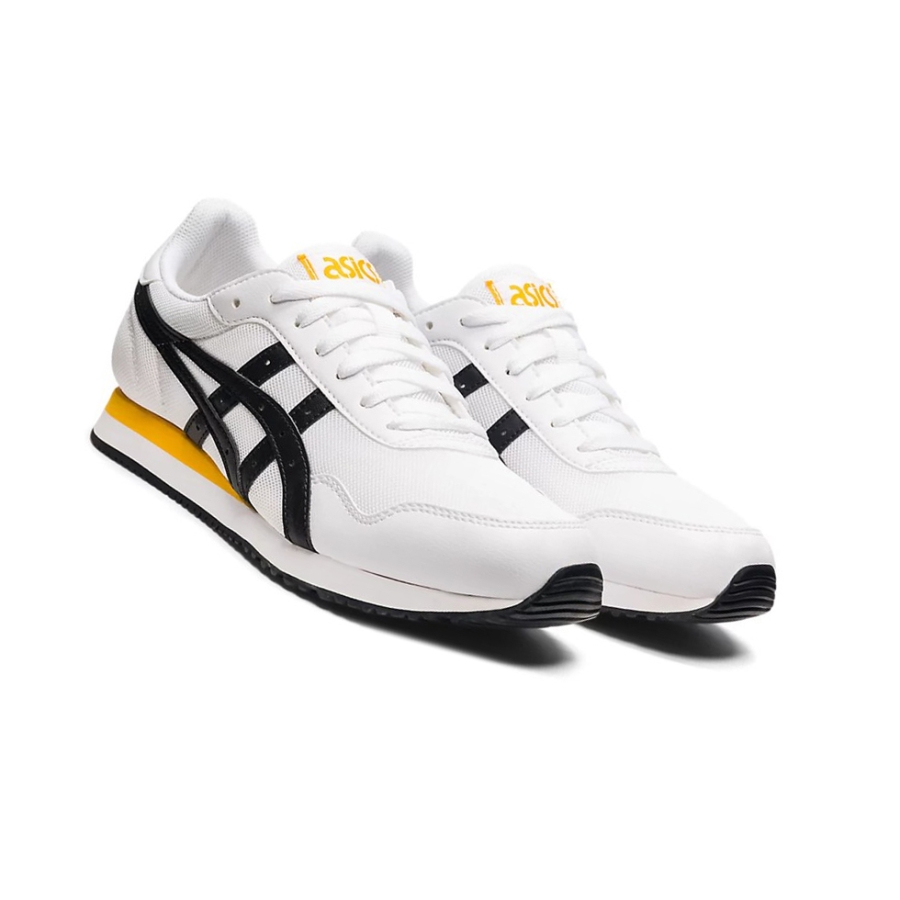 White / Black Men's Asics TIGER RUNNER Sneakers | US67210RC