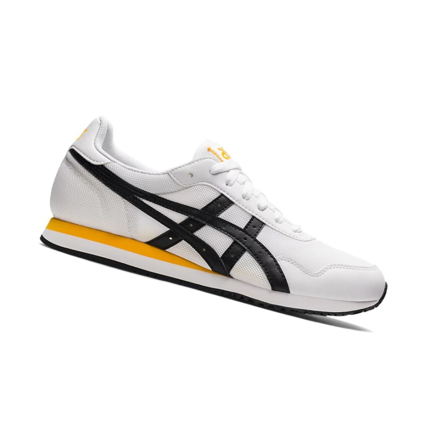 White / Black Men\'s Asics TIGER RUNNER Sneakers | US67210RC