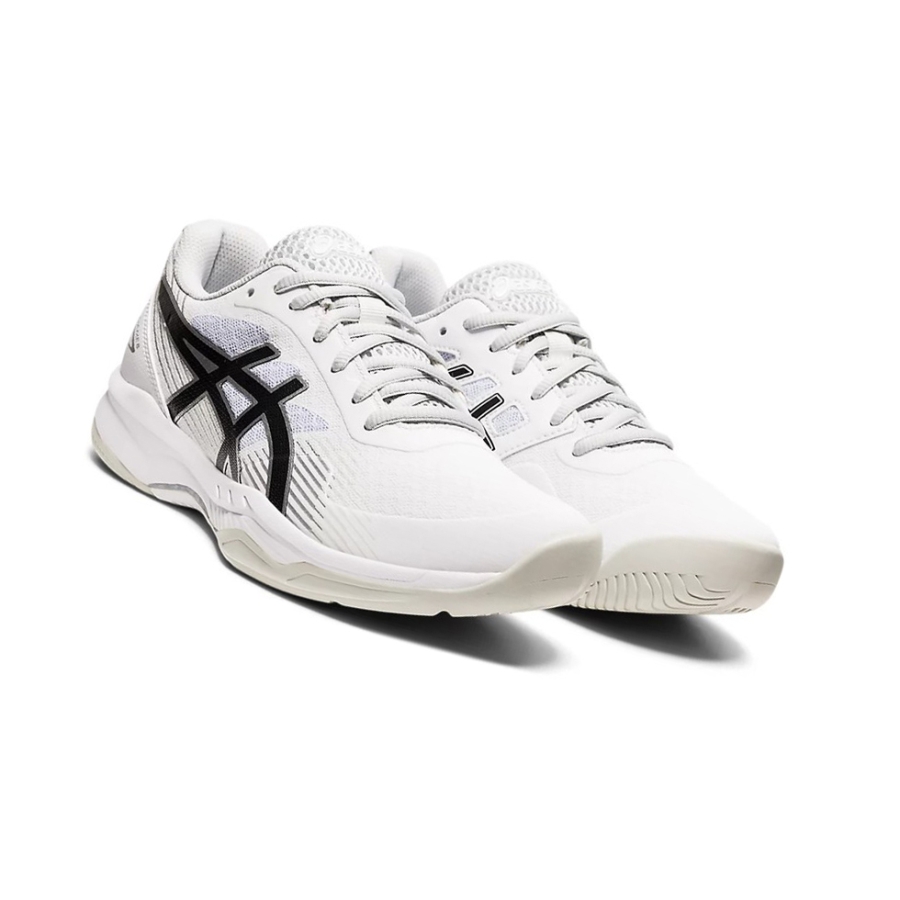 White / Black Women's Asics GEL-GAME 8 Tennis Shoes | US95401TQ