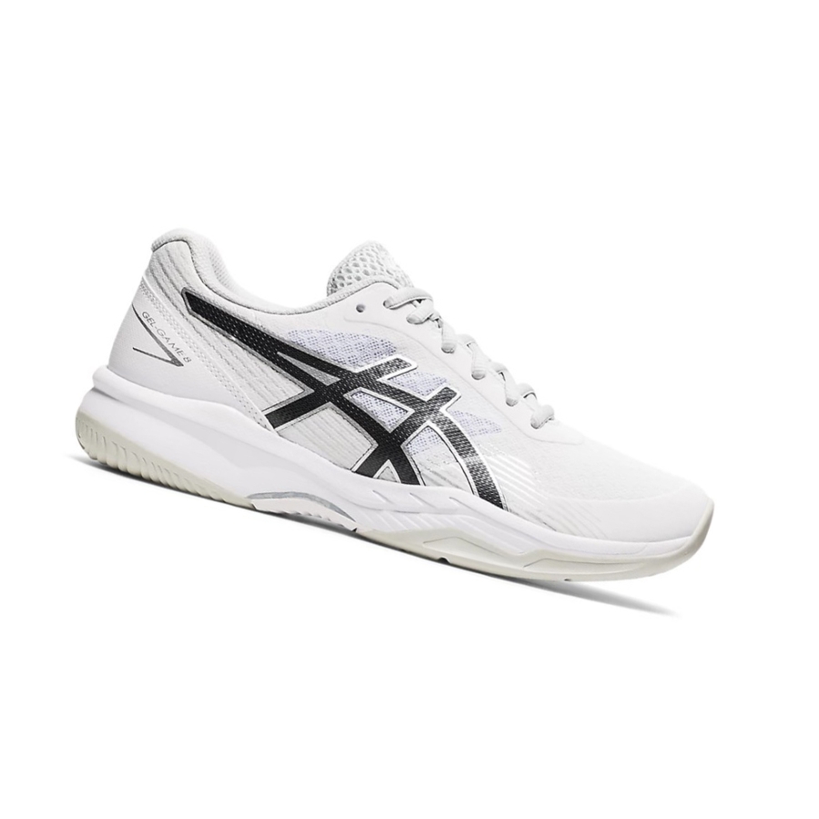 White / Black Women\'s Asics GEL-GAME 8 Tennis Shoes | US95401TQ