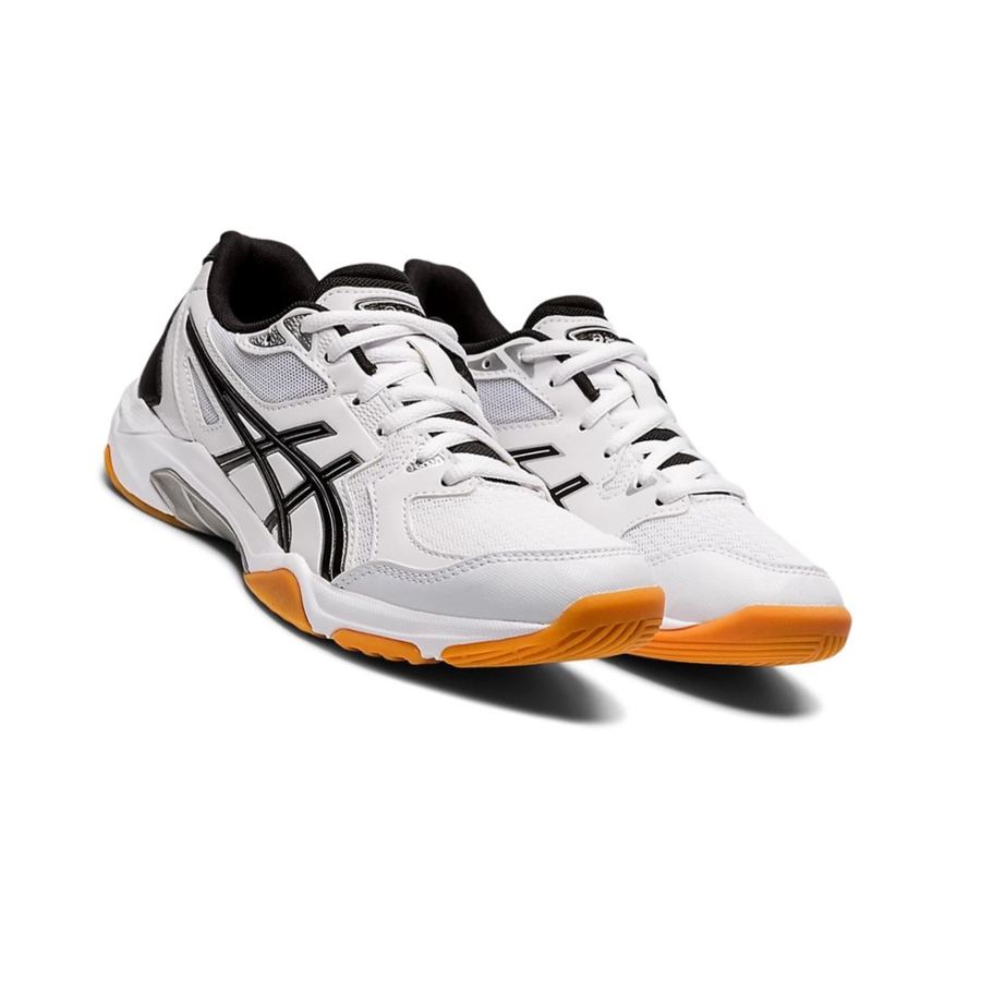 White / Black Women's Asics GEL-ROCKET 10 Volleyball Shoes | US76319LZ