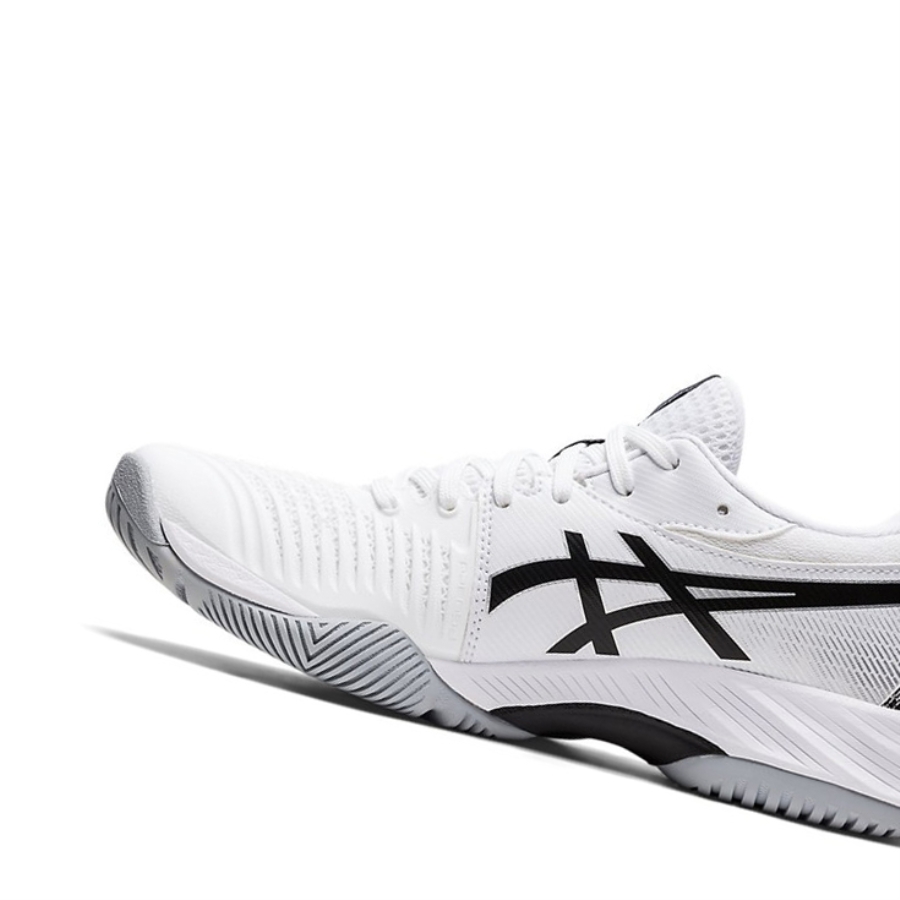 White / Black Women's Asics NETBURNER BALLISTIC FF 3 Volleyball Shoes | US20165ES