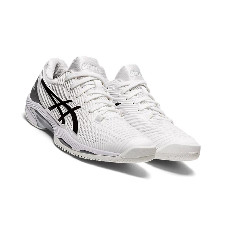 White / Black Women's Asics SOLUTION SPEED FF 2 Tennis Shoes | US14609VQ