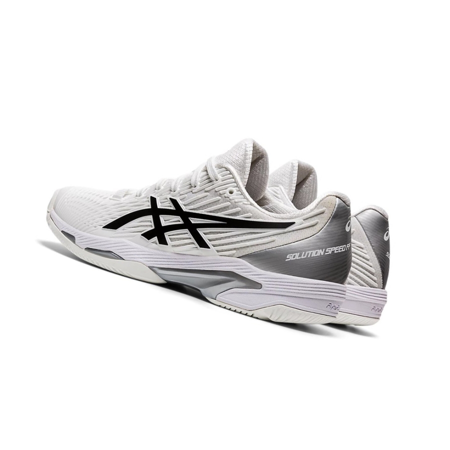 White / Black Women's Asics SOLUTION SPEED FF 2 Tennis Shoes | US14609VQ